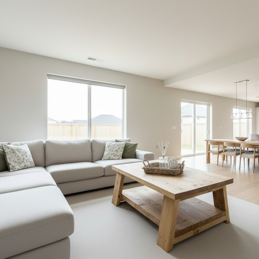 Rustic Trestle Coffee Table