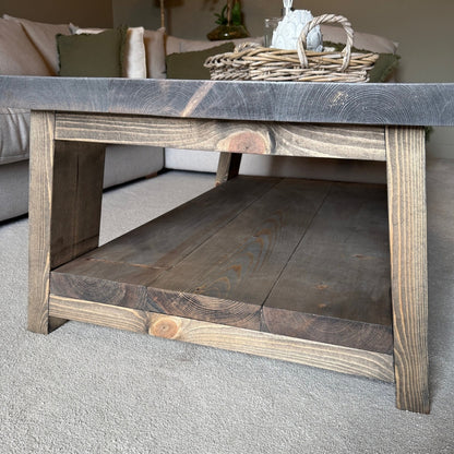 Rustic Trestle Coffee Table