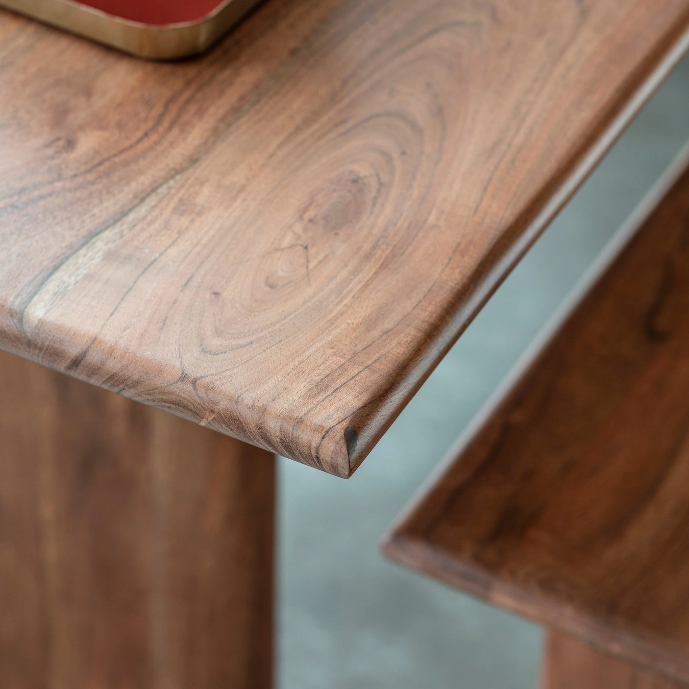 Turner Solid Acacia Dining Table and Bench Set 