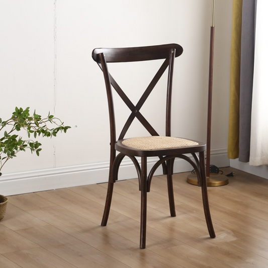 Walnut Wooden Crossback Dining chair  Masterplank UK Single chair  