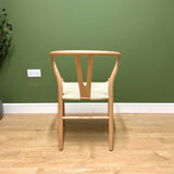 Wishbone Hans wegner style Dining chair - Wooden frame Chairs Masterplank UK Natural wood Single chair