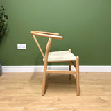 Wishbone Hans wegner style Dining chair - Wooden frame Chairs Masterplank UK Natural wood Single chair