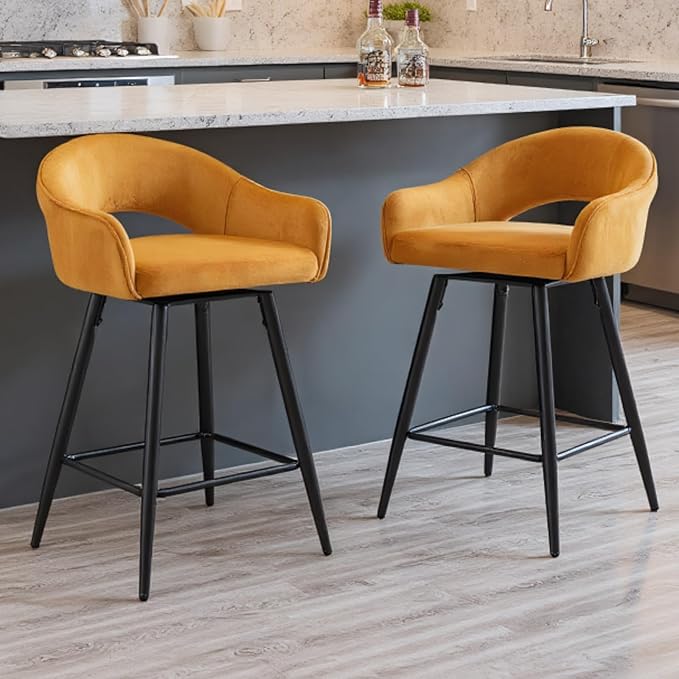 Nature Swivel Bar Stool Set of Two
