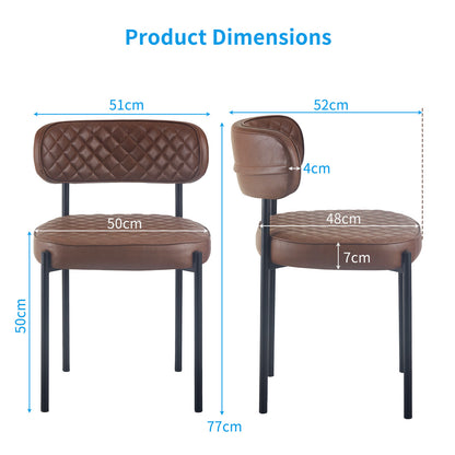 Maintor dining chairs - PU leather Set of 4