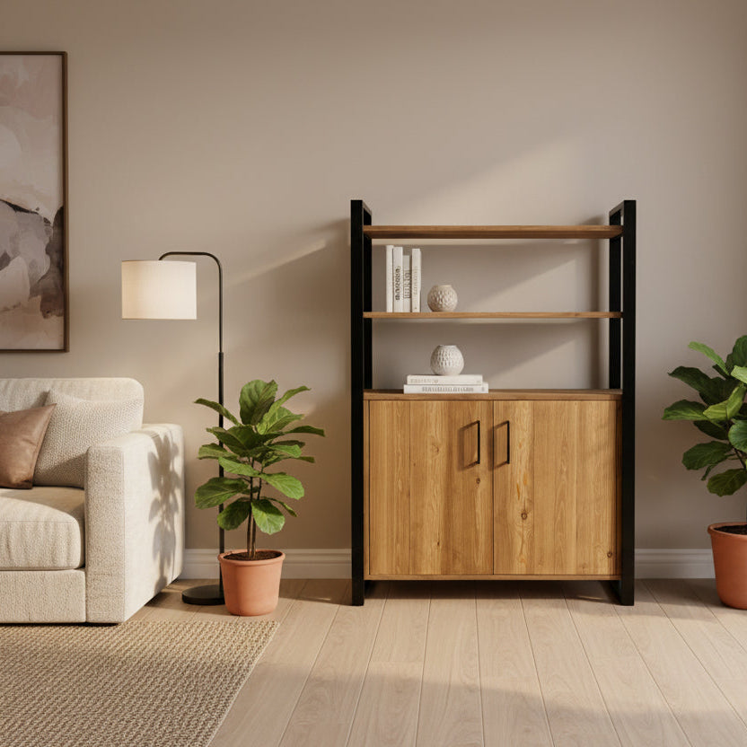 Hornet Rustic Side unit with doors and shelves – Masterplank UK
