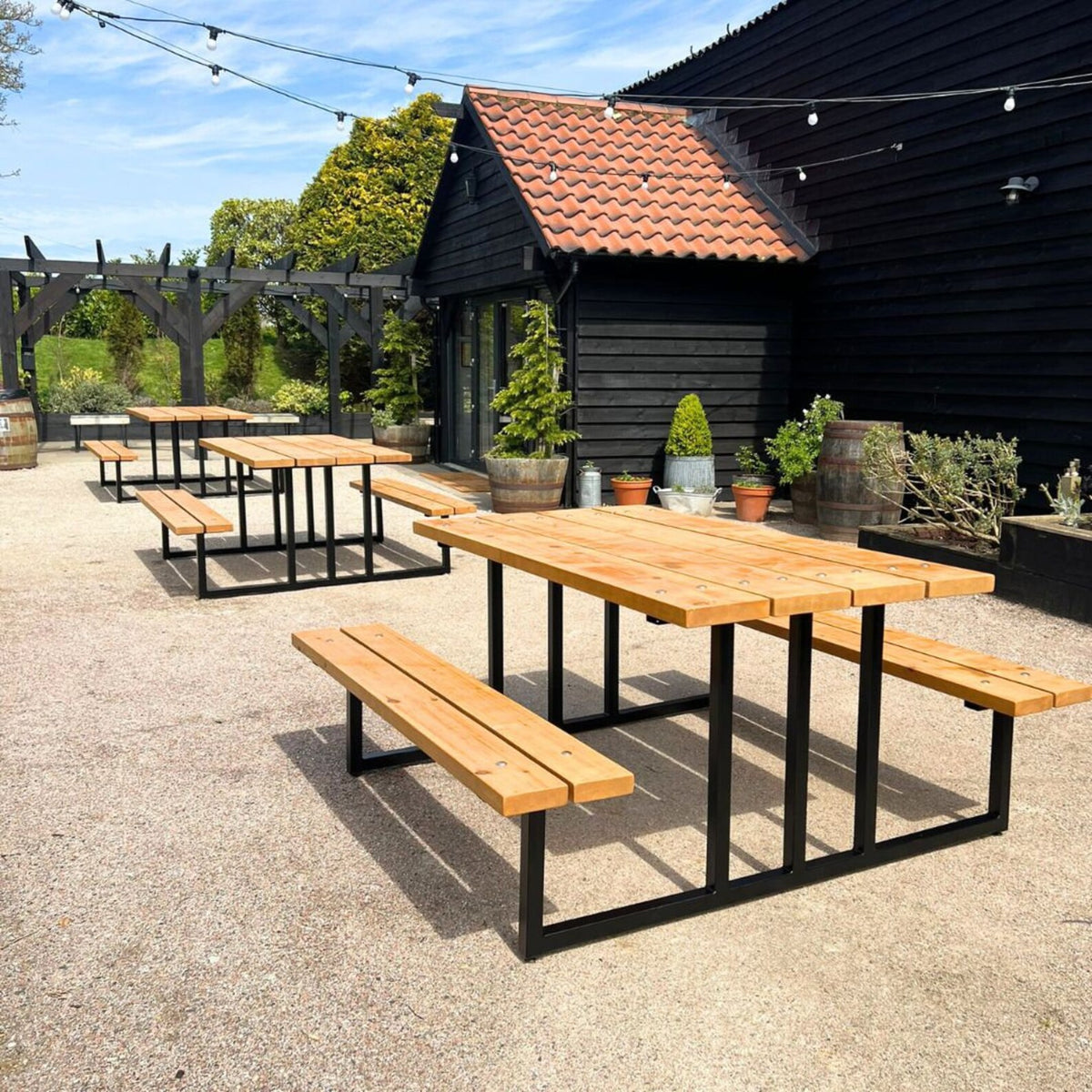 Rustic Picnic Bench  Masterplank UK   