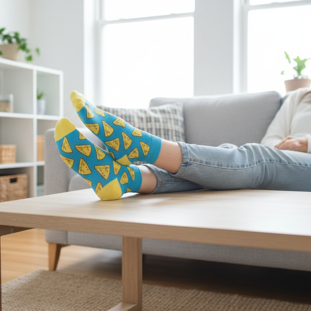 Cheesy Feet - Patterned Socks