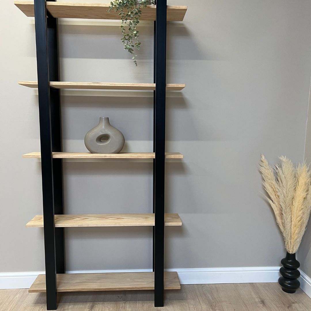 Solid Oak Premium wood - Bookcase storage rack Wall Shelves & Ledges Masterplank UK