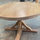 Ex Demo - Solid Oak 140cm Chunky Round Dining table - Wooden Central base