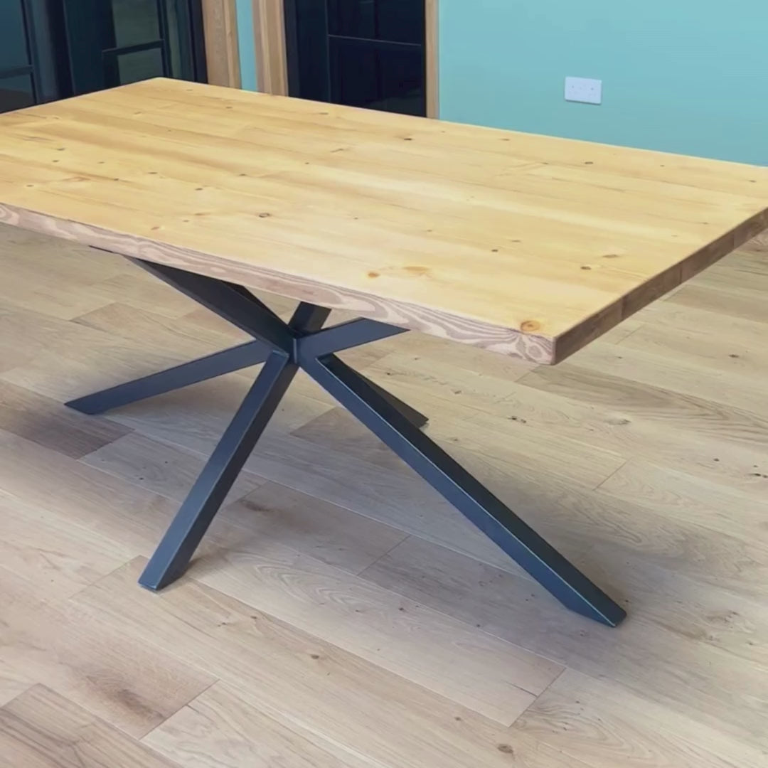 Rustic Dining Table Set - Spider leg Frame