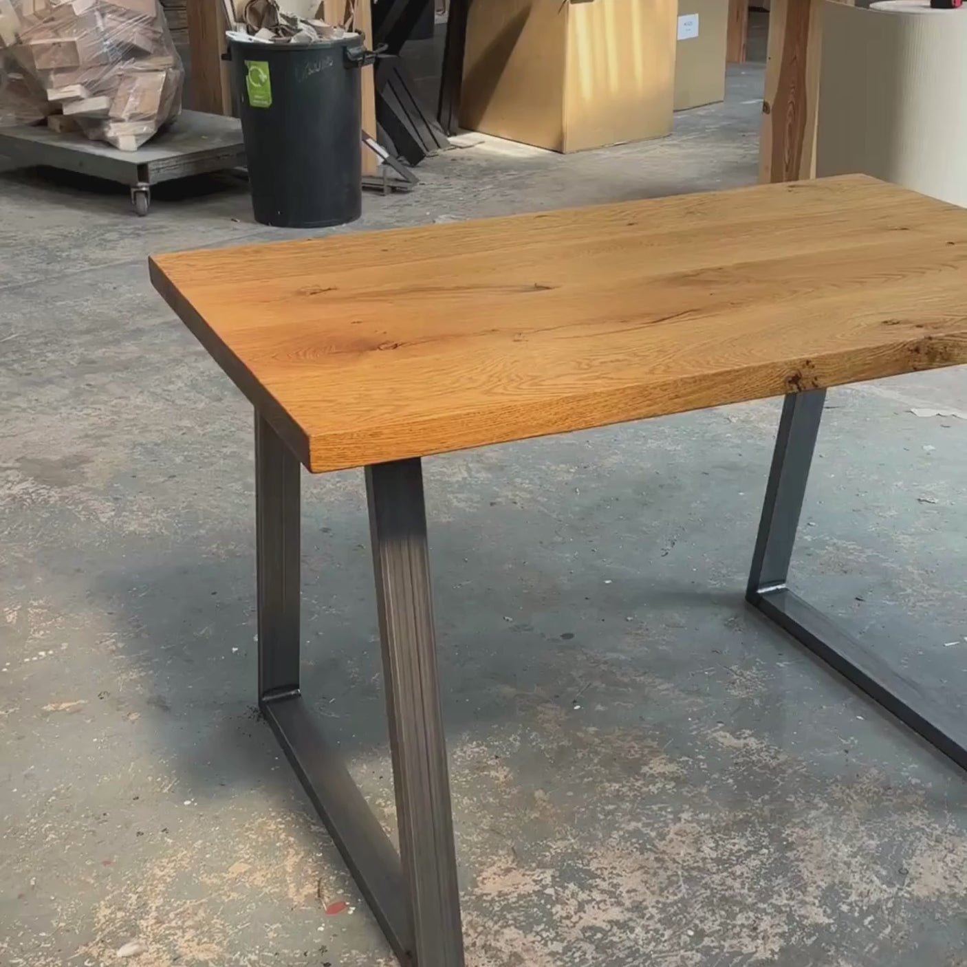 Ex Demo - Solid Oak Dining Table - Dark Oak 120cm x 78cm