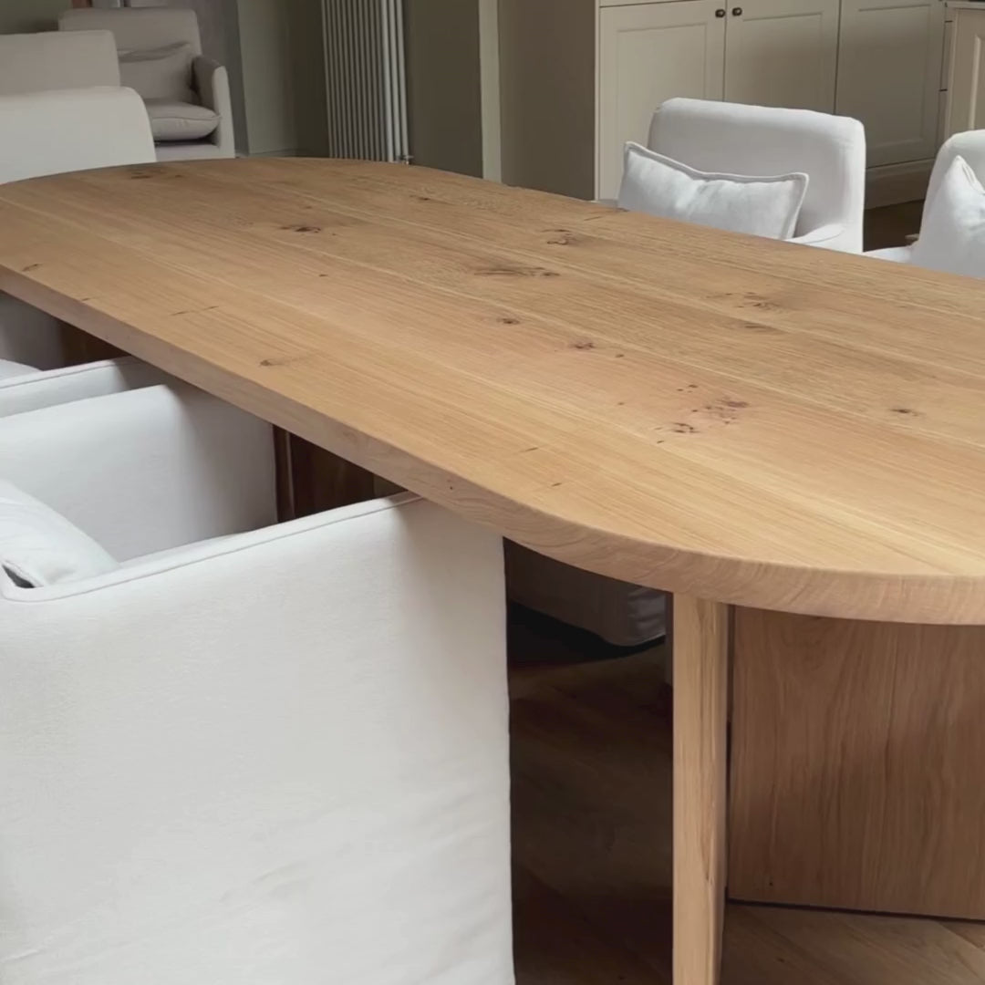 Solid Oak Ovum Dining Table