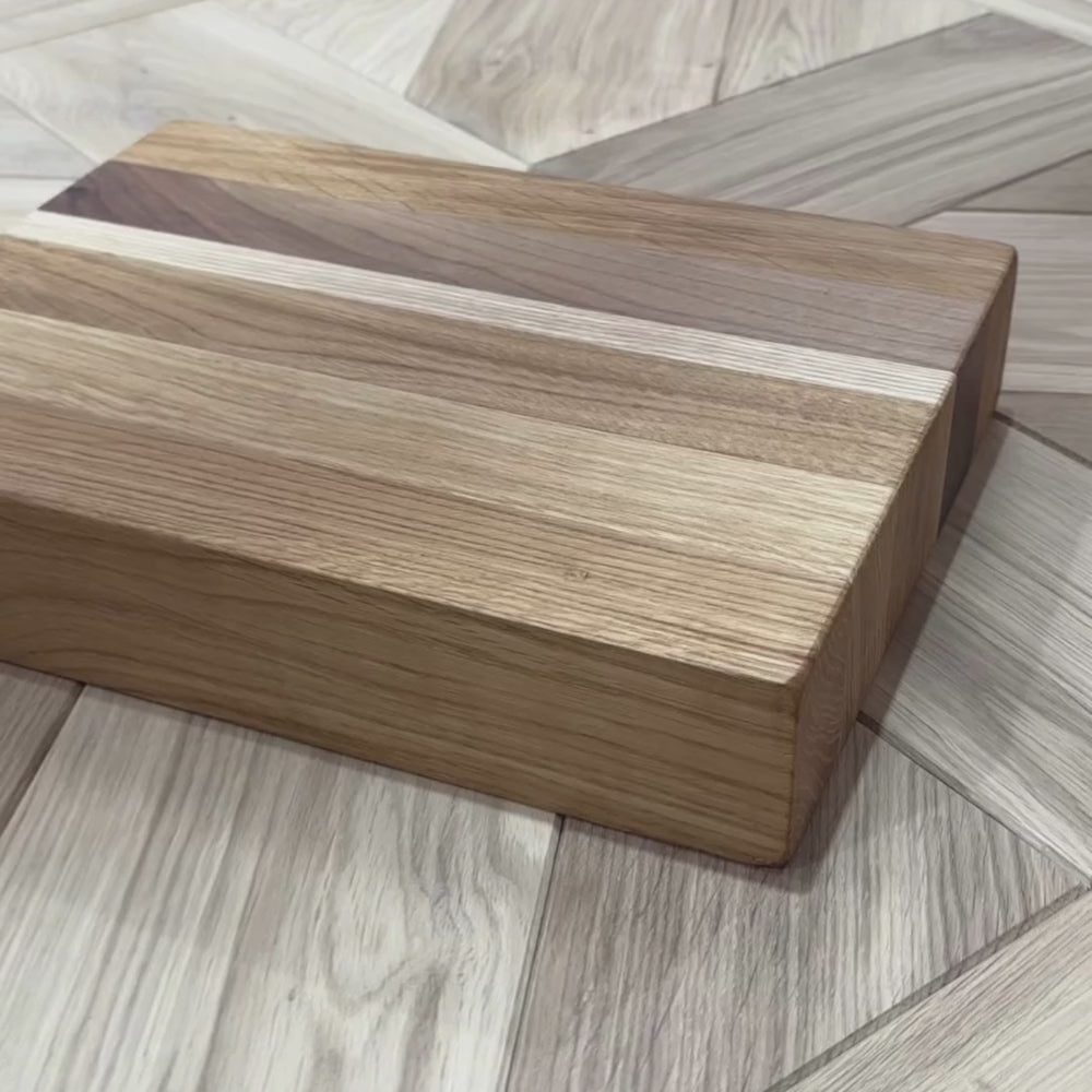 Solid Oak, Walnut and Ash Chopping Board or Serving Board