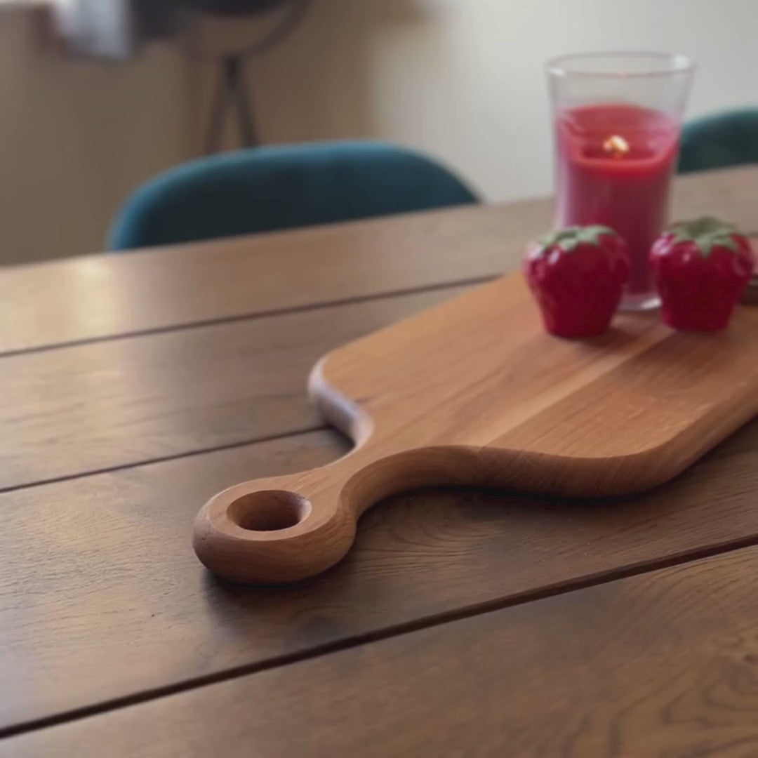 Solid Oak Paddle Chopping Board or Serving Board masterplankuk shop