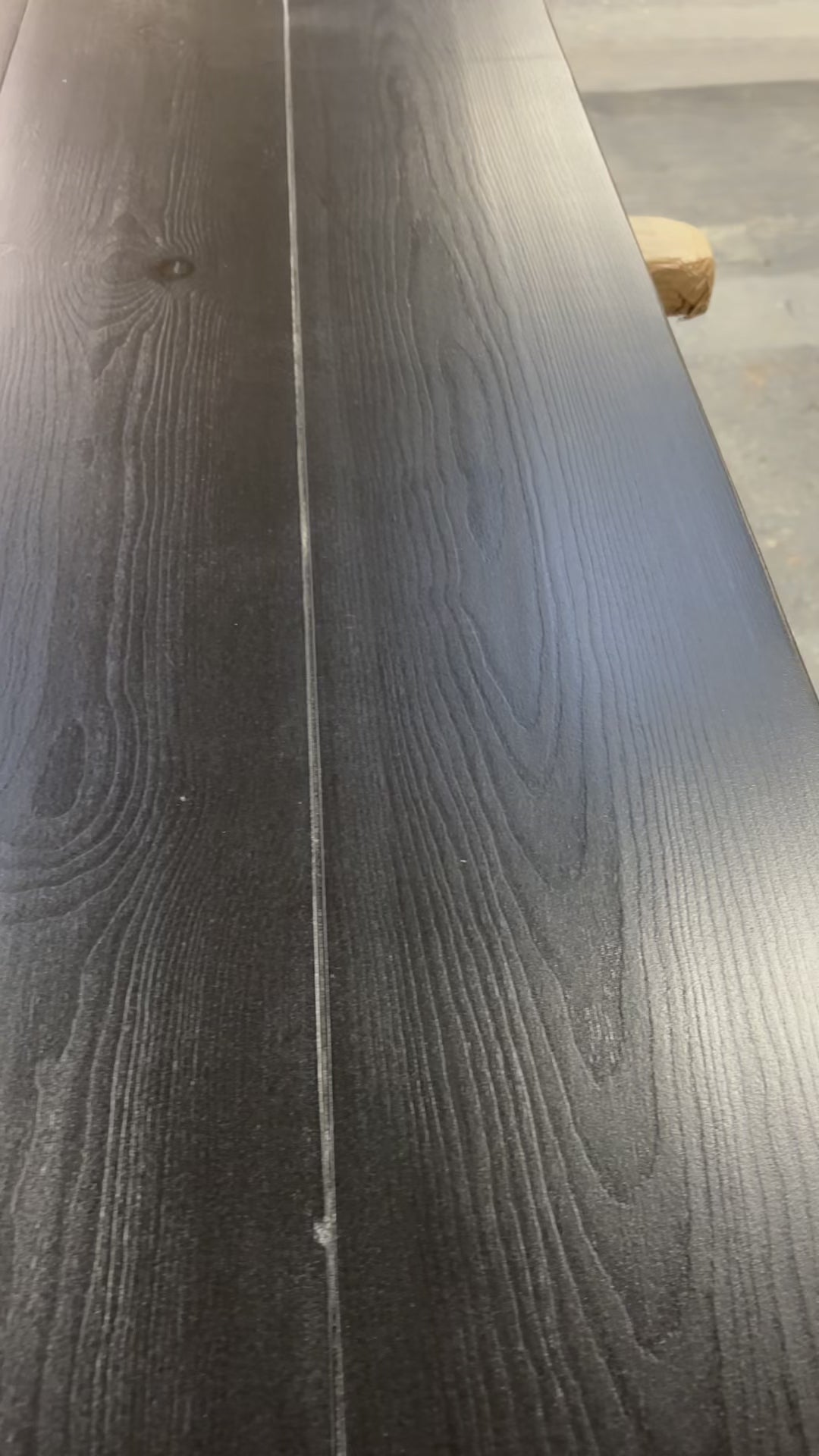 Ex Demo - 150cm x 77cm Black Pine Dining Table - Choose your legs