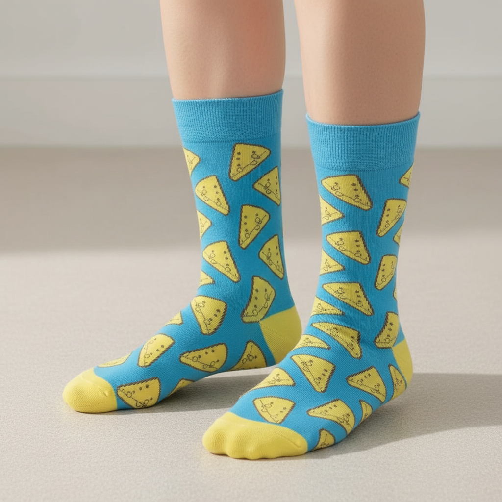 Cheesy Feet - Patterned Socks