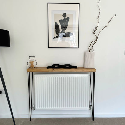 Rustic Wooden Radiator Shelf &amp; Console Table handcrafted in the UK Shelving masterplank-shop   