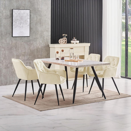 Dalby Thick cushioned velvet Dining Chairs - Set of Two