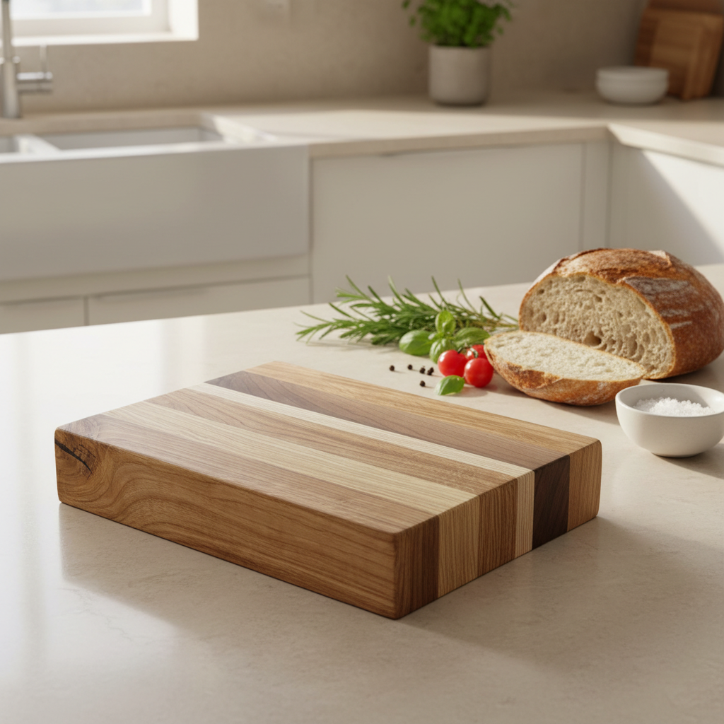 Wooden chopping board kitchen lifestyle