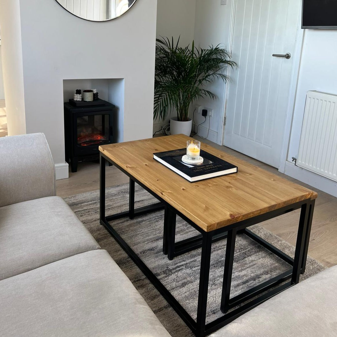 Rustic nest of Coffee tables  Masterplank UK   