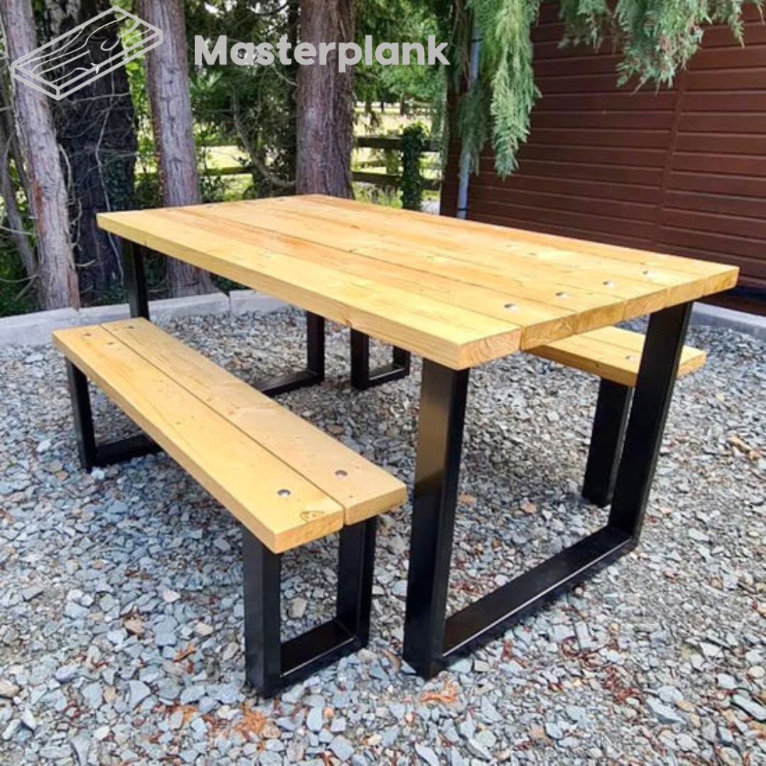 Outside/inside dining table with benches Tables masterplank-shop   