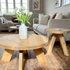 Wooden Round Coffee Tables  Masterplank UK   