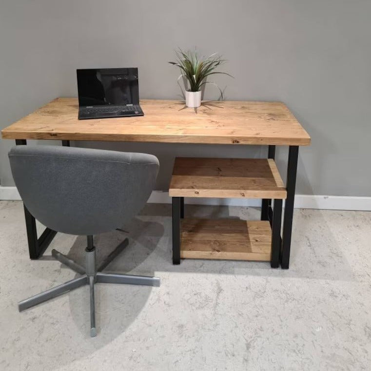 Rustic office desk - Box frame legs Desks masterplank-shop   