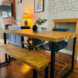 Rustic Dining Table Set - Box Frame Tables masterplank-shop   
