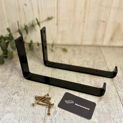 Pair of Rustic Wooden Shelves handcrafted in the UK Shelves masterplank-shop   