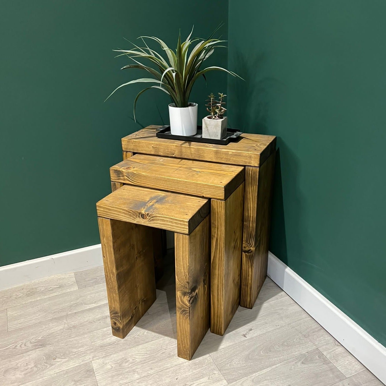 Rustic Nest Of Tables Tables Masterplank UK   