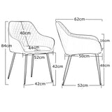 Bronx Dining Chair - High arm rest - set of 2 Chairs Masterplank UK   