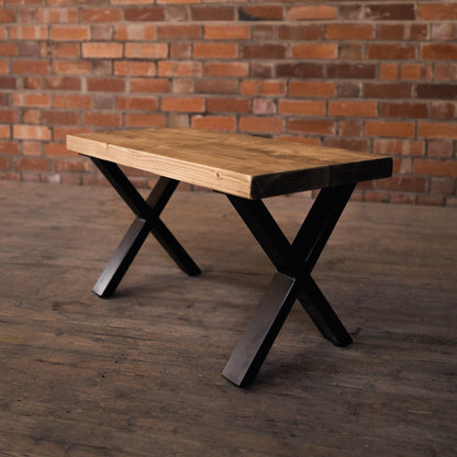 Rustic Dining Bench - Cross leg Bench masterplank-shop   