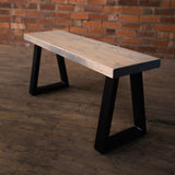 Rustic Dining Bench - Thick Trapeze Bench masterplank-shop   