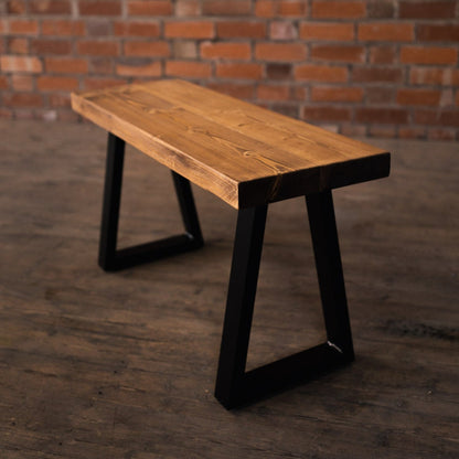 Rustic Dining Bench - Thin Trapeze Bench masterplank-shop   