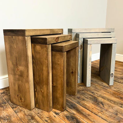 Rustic Nest Of Tables Tables Masterplank UK   