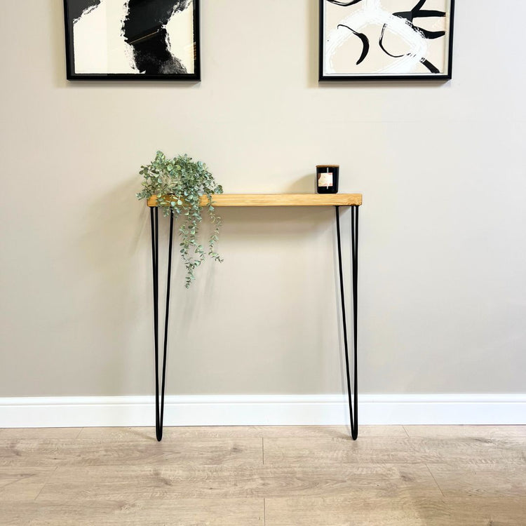 Rustic RADIATOR shelf / console table with hairpin legs Shelving masterplank-shop   
